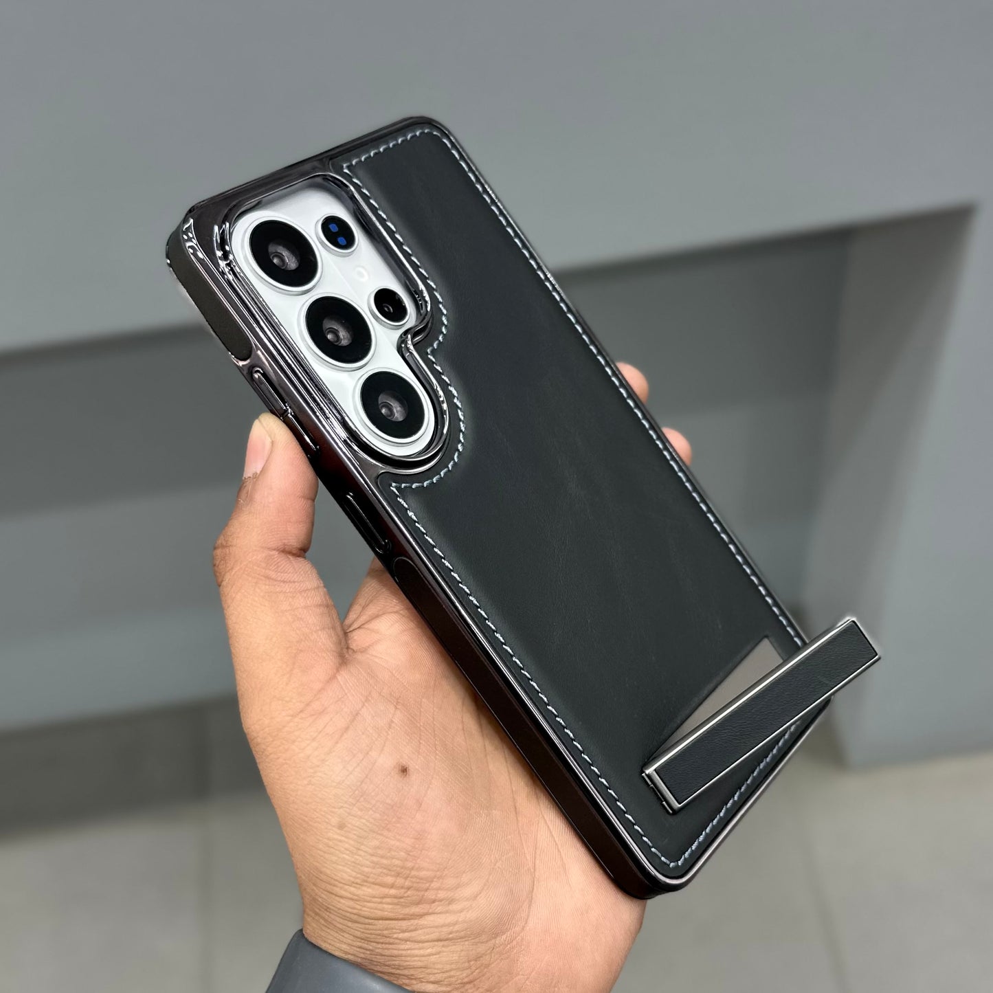 ICON LUXURY LEATHER STAND CASE SAMSUNG - BLACK ( No. 3057 )