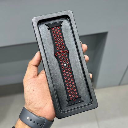 AERO FLEX SPORTS STRAP - BLACK - RED ( No. 3082 )