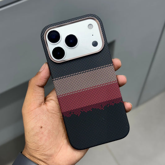 Knit Brown wave with magsafe case ( No. 2195)