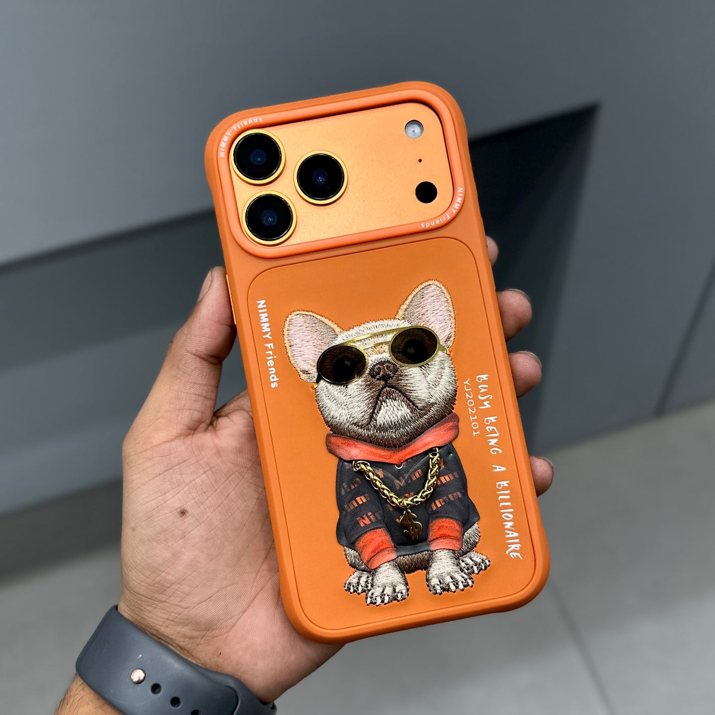 NIMMY DOG CHAIN CASE - ORANGE ( No. 2834 )