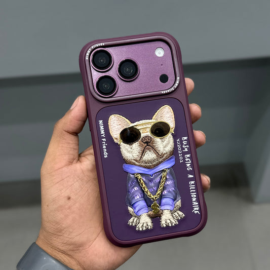 NIMMY DOG CHAIN CASE - WINE RED ( No. 4001 )