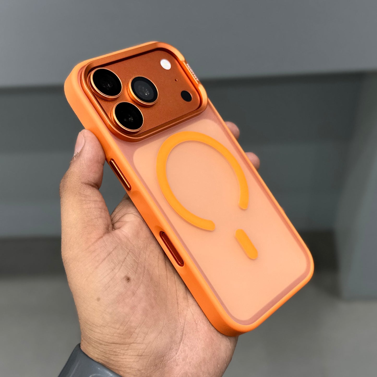 NY FROSTED SIDE SOFT CASE - ORANGE ( No. 2735 )
