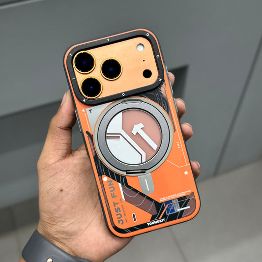 Youngit Cyer With Stand Magsafe Case-Orange ( No . 2331 )