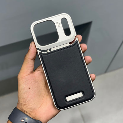 NyJoy Metal Veagan Leather with Magsafe Case - Black ( No. 2158 )