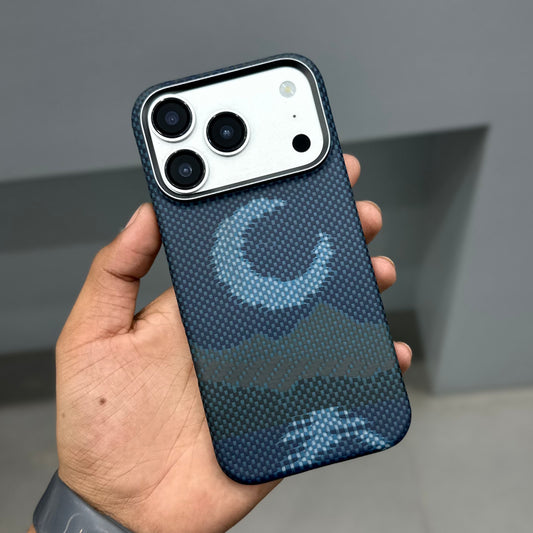 CMAQ ARAMID PRO MAGSAFE REAL CARBON CASE - MOON BLUE ( No. 3322 )