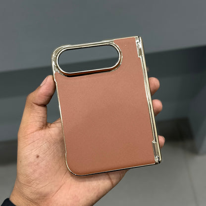 TRANZO VEGAN LEATHER I PHONE DUO CASE - BROWN ( No. 4075 )
