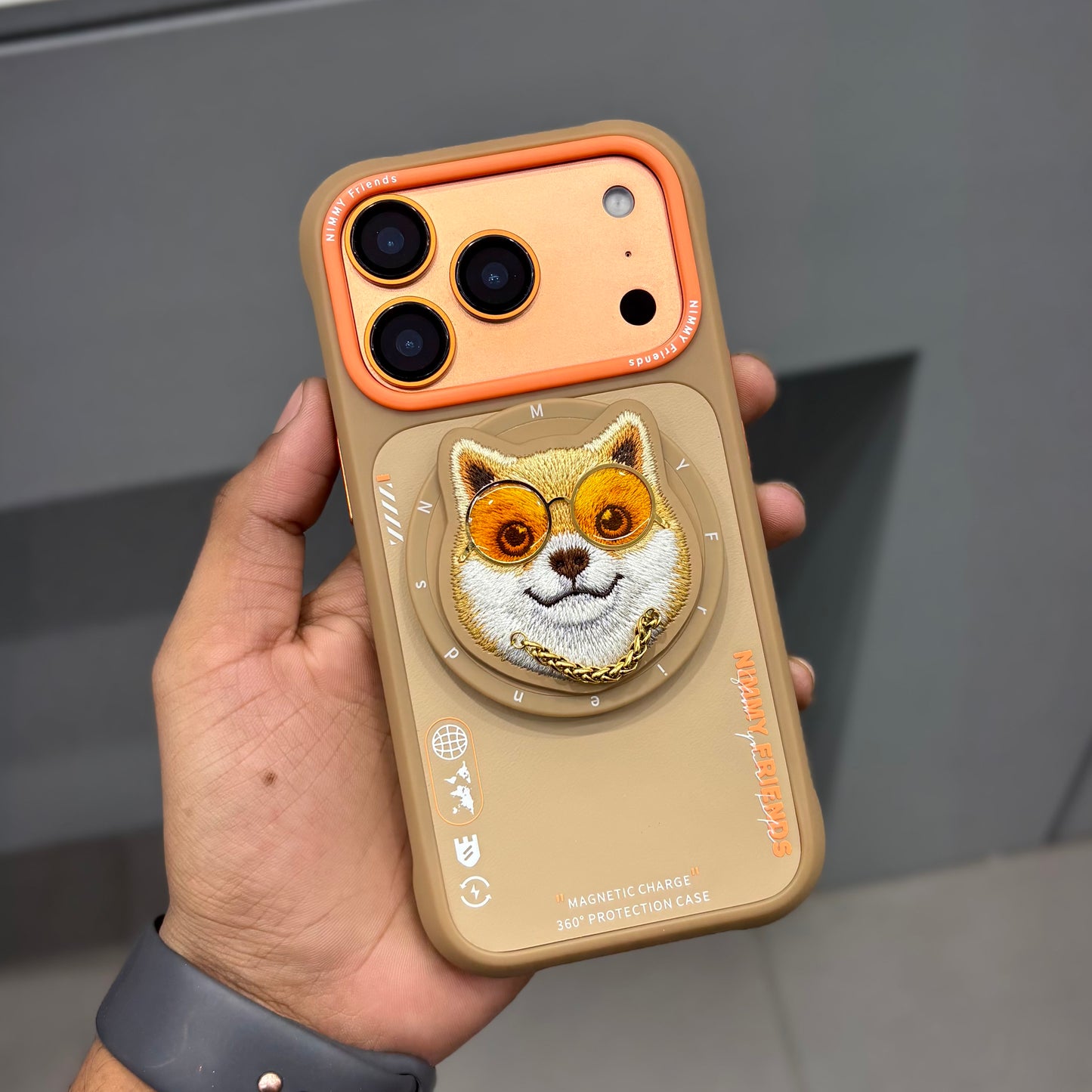NIMMY POPUP CASE - BROWN ORANGE ( No. 2698 )