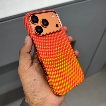Knit Orange wave with magsafe case ( No. 2193)