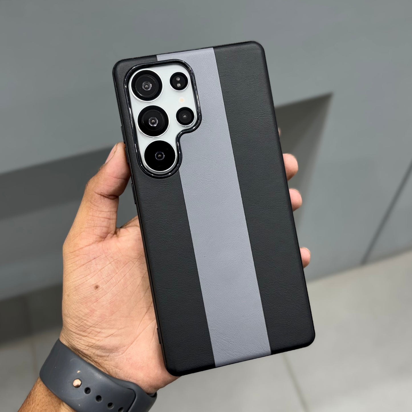 2 CUT NOMO CASE - SAMSUNG BLACK - GREY ( No. 2387 )