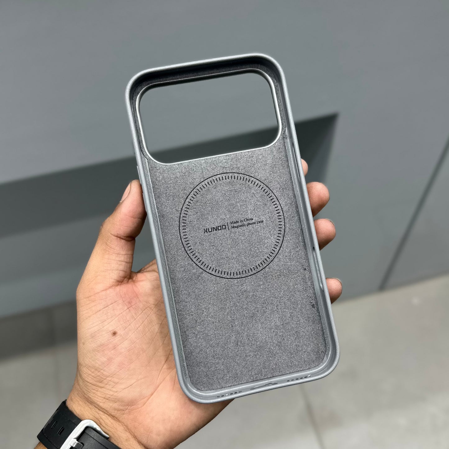 XUNDO VEGAN LEATHER CASE MAGSAFE - GREY ( No. 2874 )