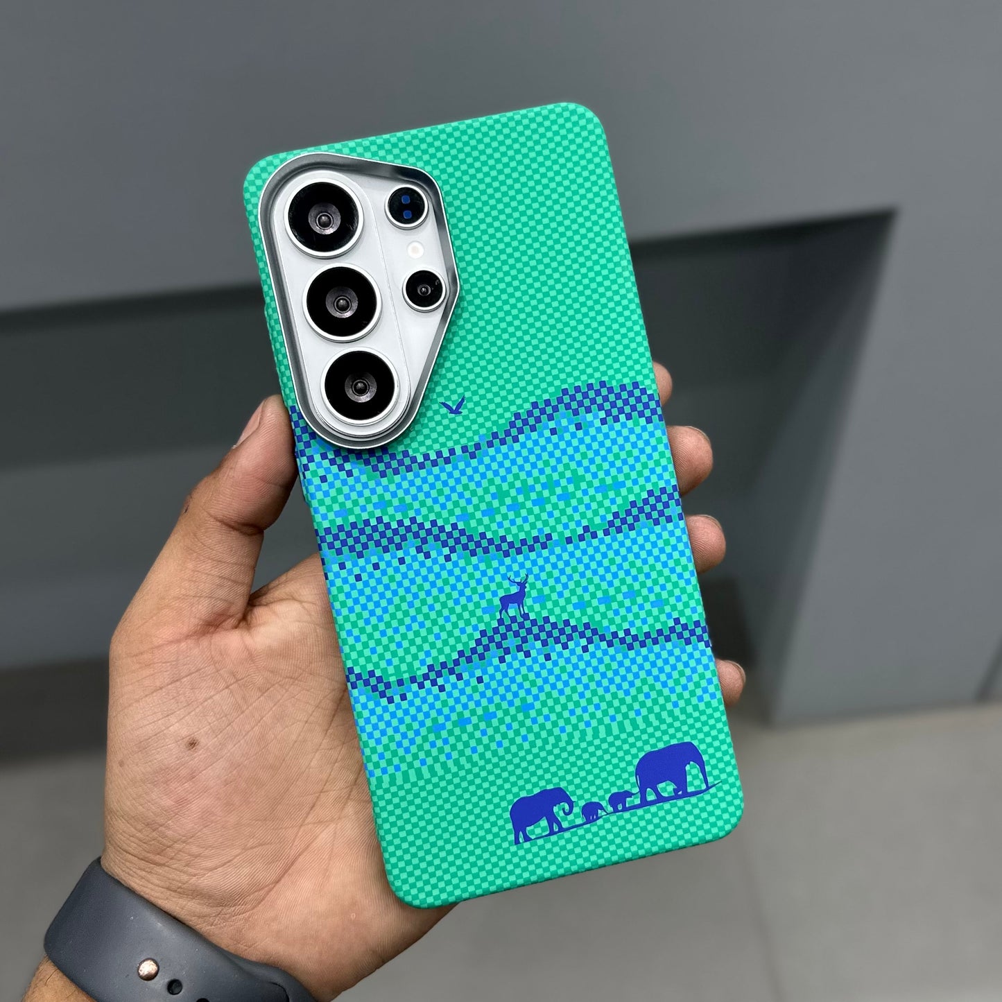 LUXO CARBON CASE SAMSUNG -GREEN ANIMALS ( No. 3172 )