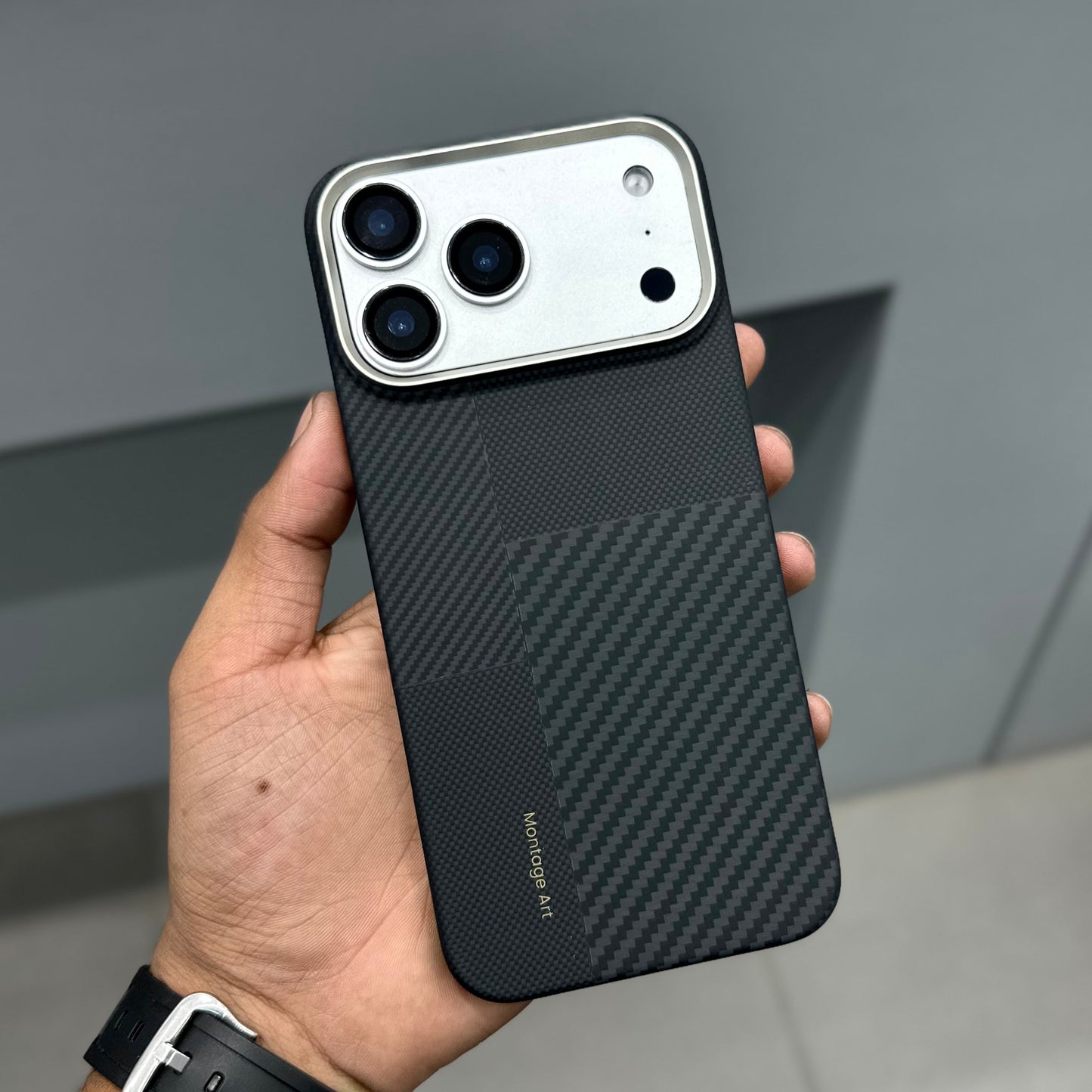 BENKS MONTAGE REAL CARBON CASE MAGSAFE -BLACK ( No. 2831 )