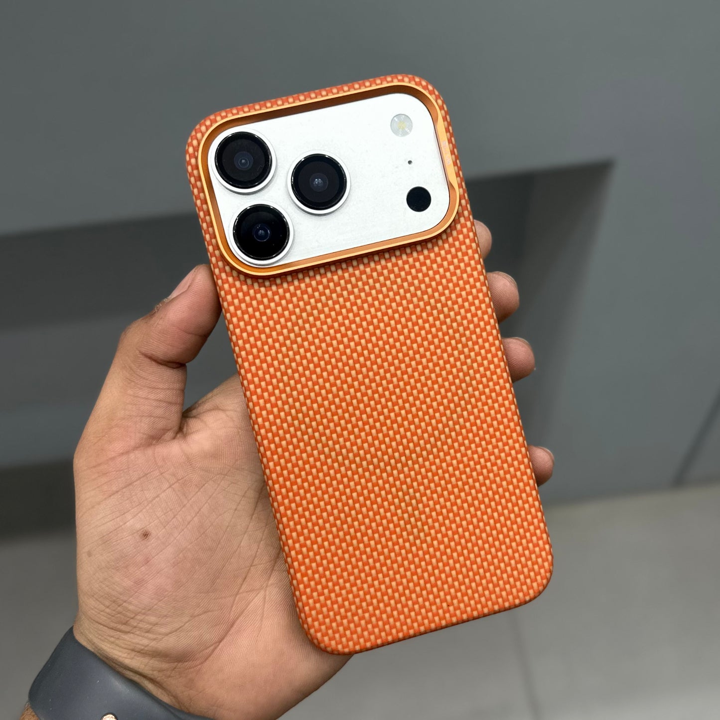 SLIVA IKEVLAR REAL CARBON CASE - ORANGE ( No. 3136 )