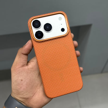 SLIVA IKEVLAR REAL CARBON CASE - ORANGE ( No. 3136 )