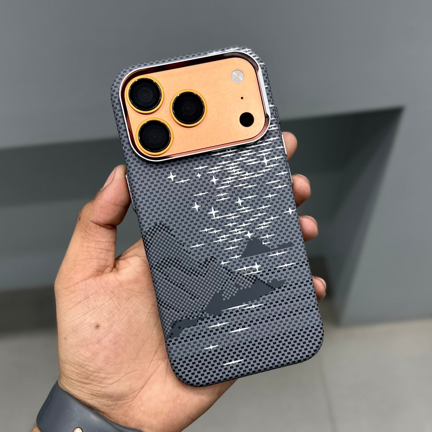 LUXO CARBON CASE - GREY STARS ( No. 3160 )