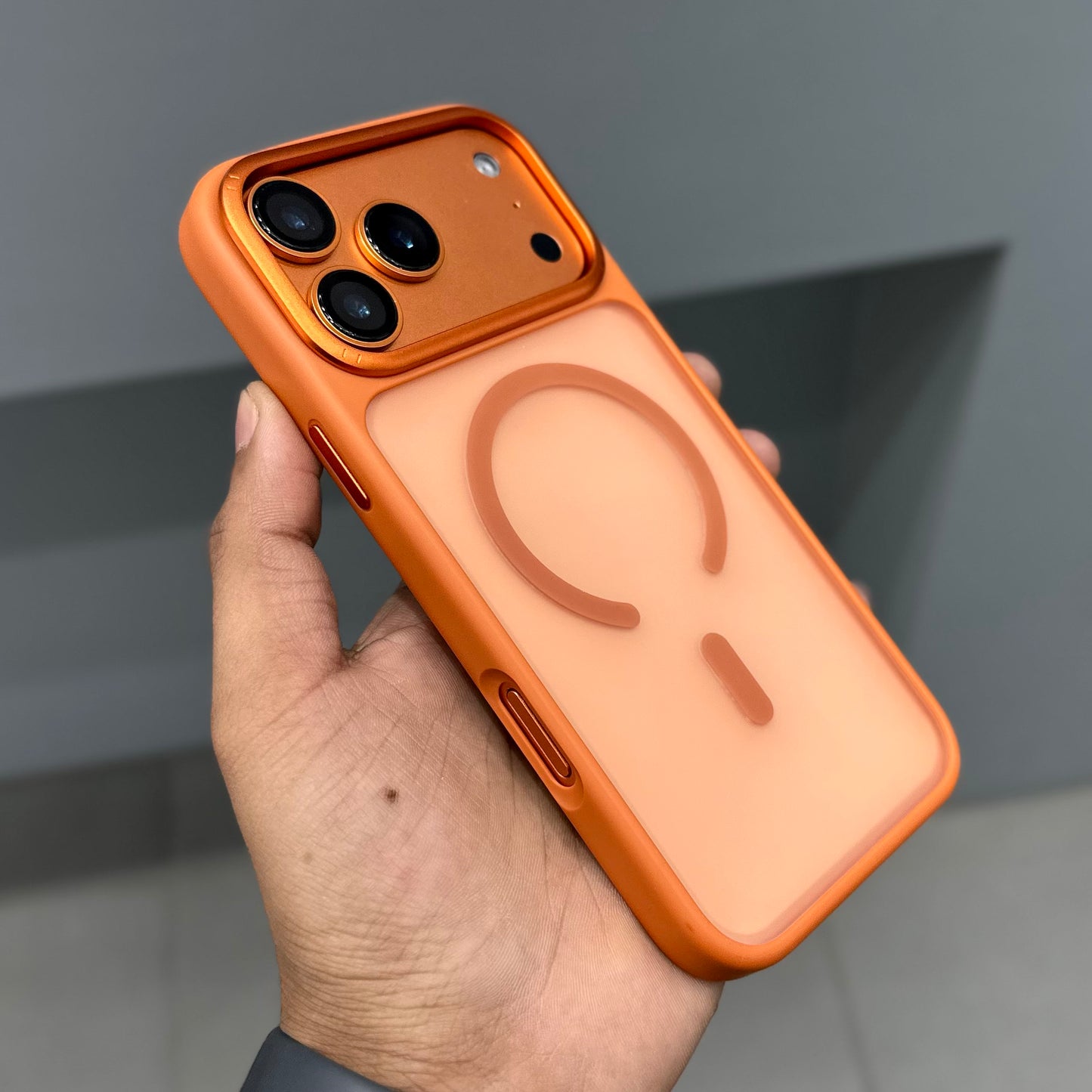 ICON SEMI TRANSLUCENT CASE MAGSAFE - ORANGE ( No. 2869 )