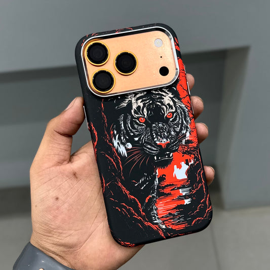 LUXO MAGSAFE CASE - BLACK RED TIGER ( No. 3658 )