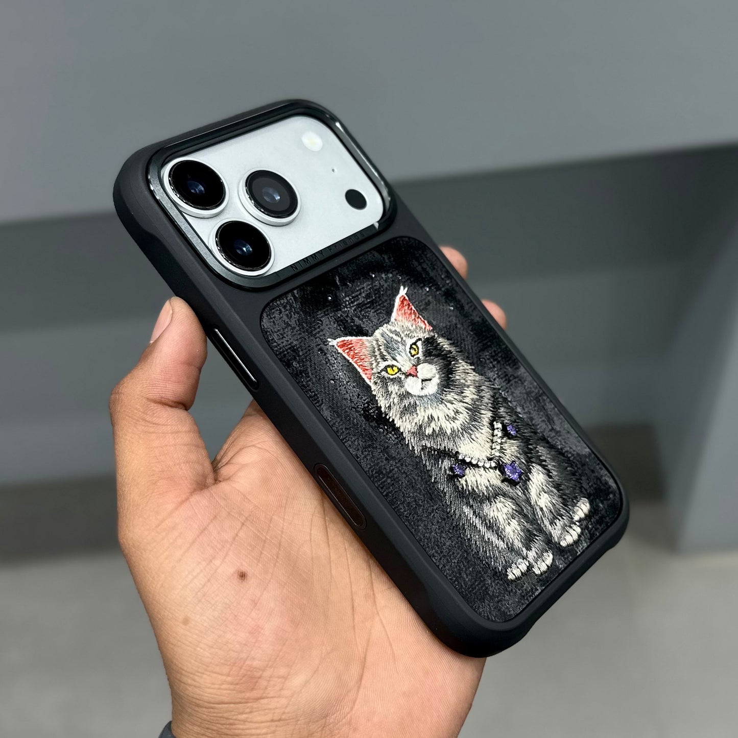 NIMMY CAT CHAIN CASE- BLACK PINK ( No. 2539 )