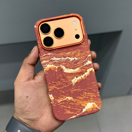 LUXO MAGSAFE CASE SEA WAVES - ORANGE ( No. 3669 )