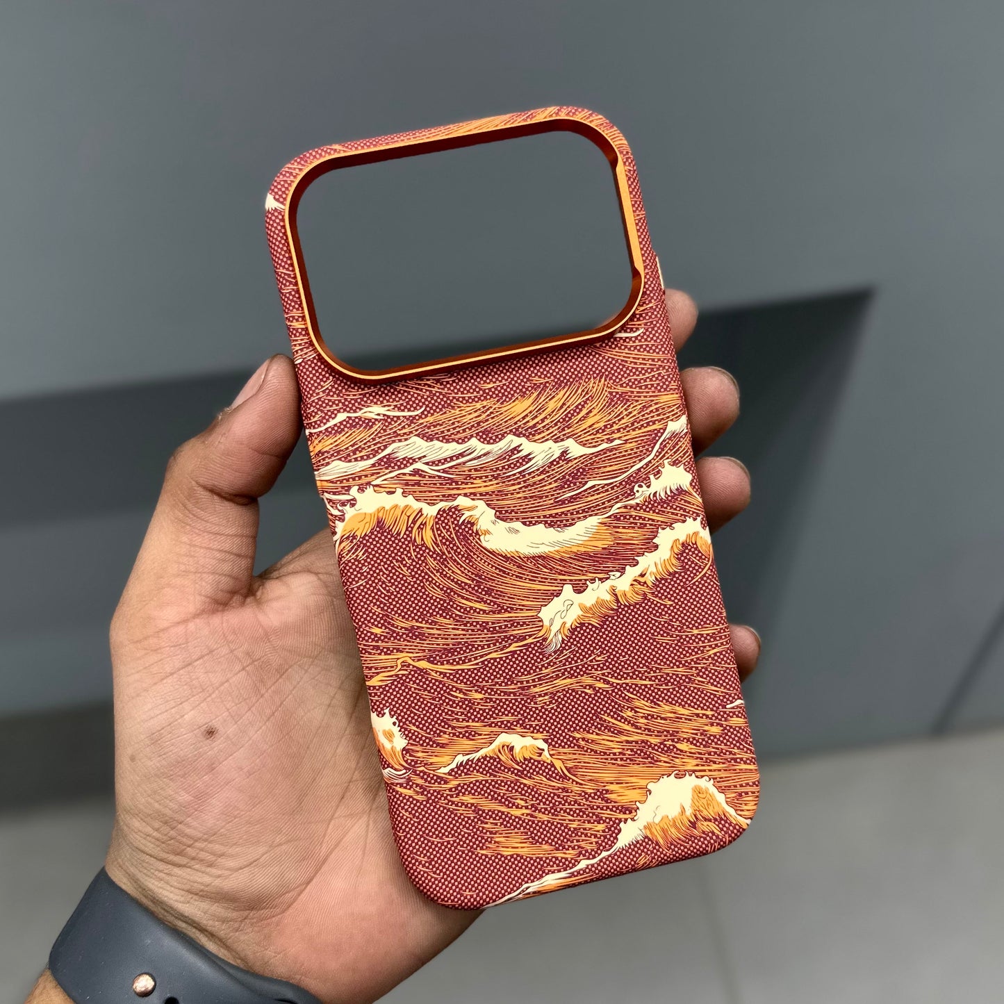 LUXO MAGSAFE CASE SEA WAVES - ORANGE ( No. 3669 )