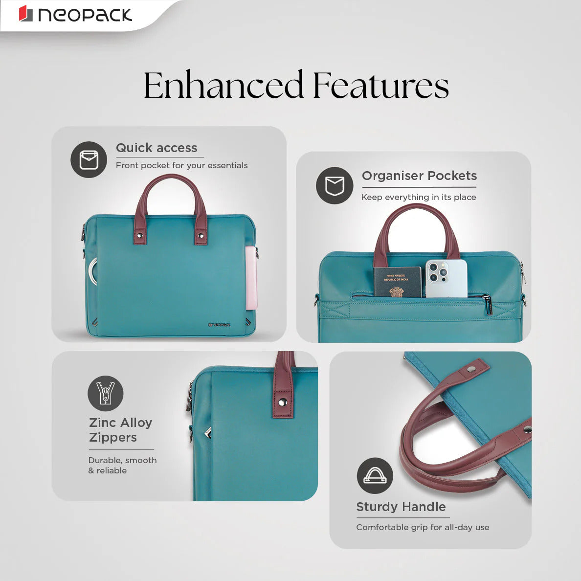 NEOPACK ELAN LAPTOP SLEEVE 14 INCH - SKY BLUE ( No. 3782 )