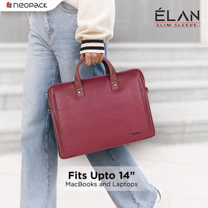 NEOPACK ELAN LAPTOP SLEEVE 14 INCH - BURGUNDY ( No. 3783 )