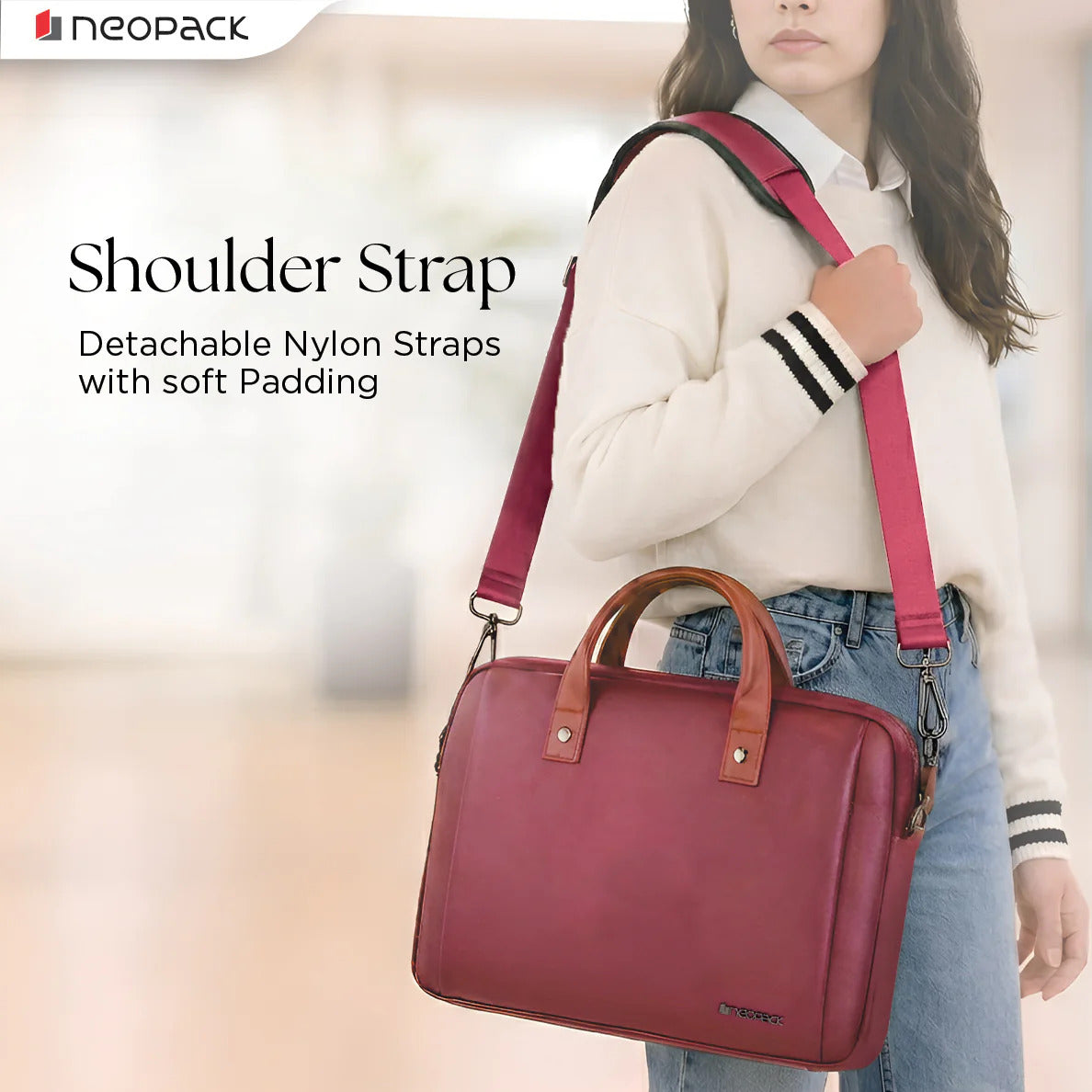 NEOPACK ELAN LAPTOP SLEEVE 14 INCH - BURGUNDY ( No. 3783 )