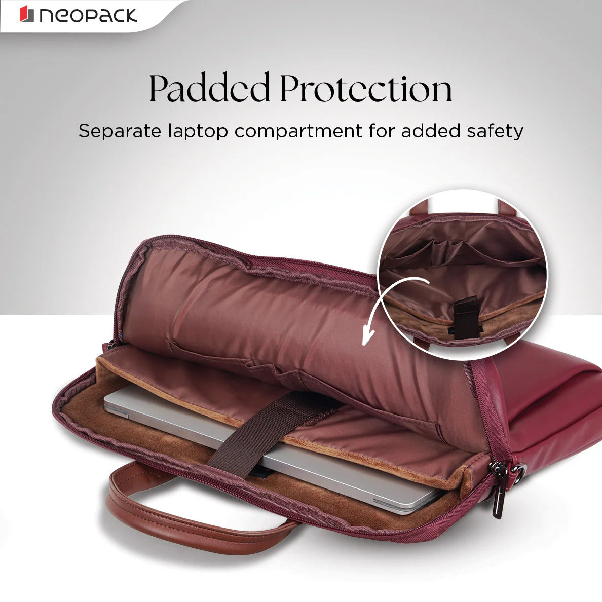 NEOPACK ELAN LAPTOP SLEEVE 14 INCH - BURGUNDY ( No. 3783 )