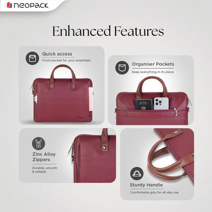 NEOPACK ELAN LAPTOP SLEEVE 14 INCH - BURGUNDY ( No. 3783 )